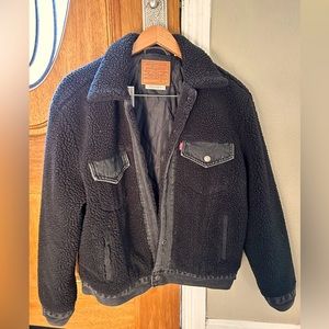 Levis COZY VINTAGE RELAXED FIT SHERPA TRUCKER JACKET black